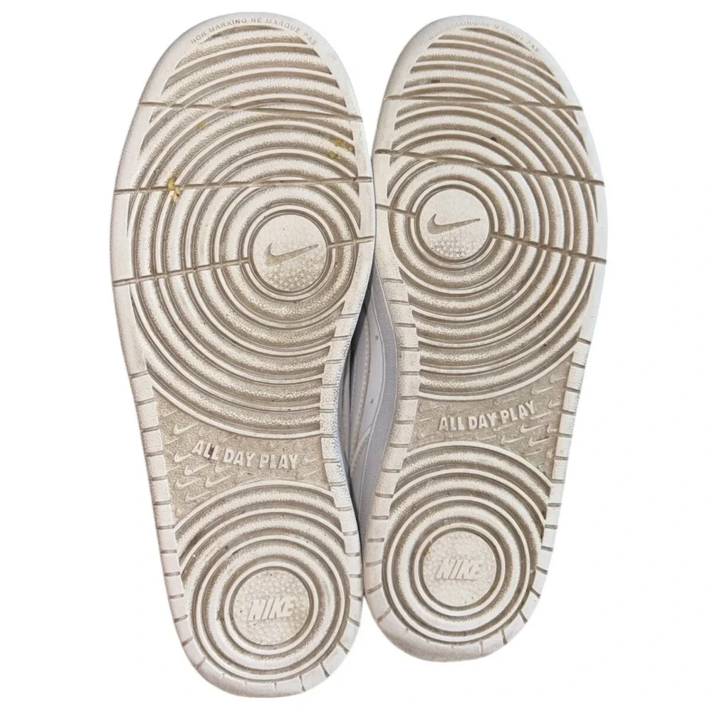 Nike Court Borough Low 2 White Leather‎ Sneakers Kids Size 6.5Y BQ5448 100